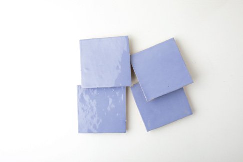 Zellige Eau — modèle 08 — couleur dominante Bleu Lagon